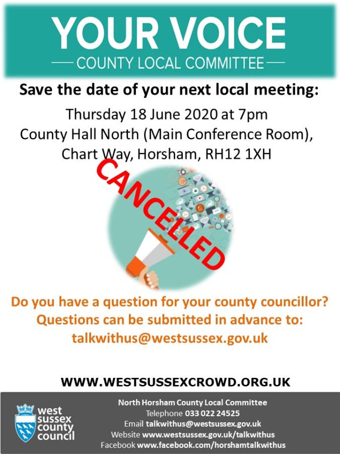 NORTH HORSHAM POSTER - MAY 2020 CANX