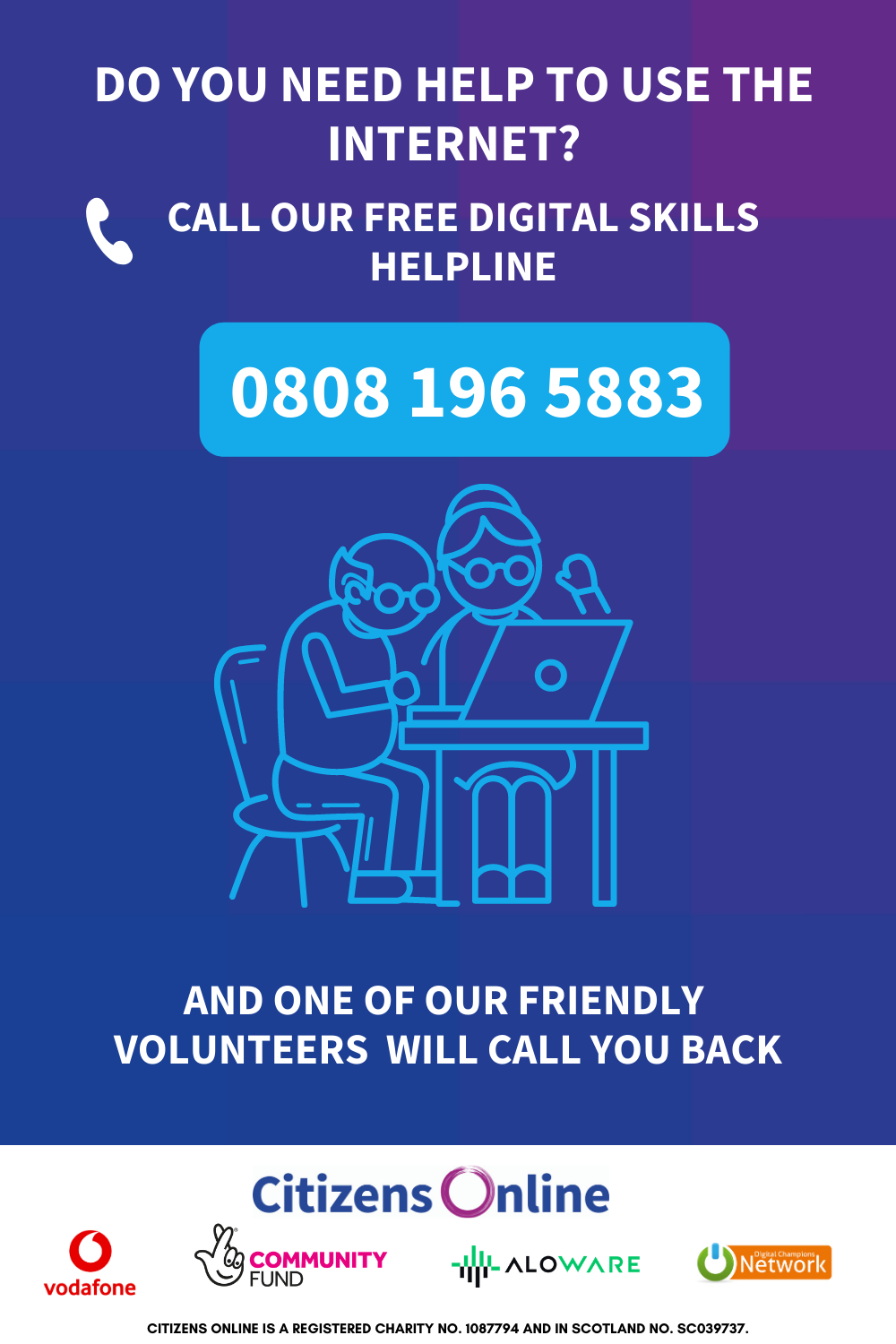 Citiznes Online digital skills helpline - 08081965883