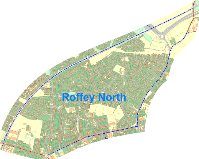 Map Showing Roffey North Ward